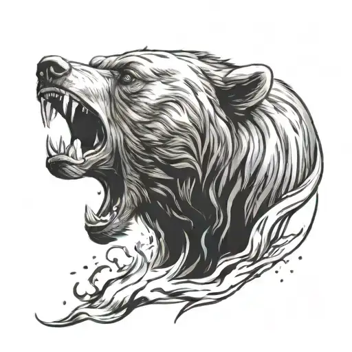 Bear Screaming Furiously