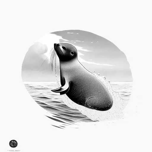 Cape Fur Seal Diving In The Water