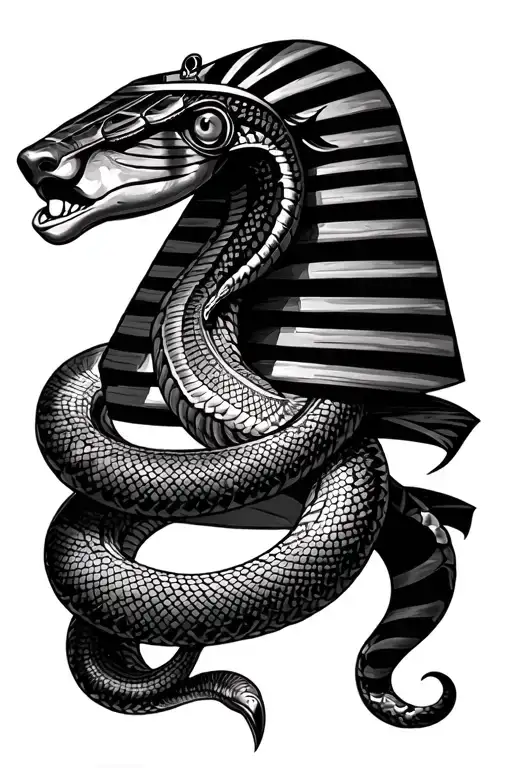 Egyptian With Snake Wrapping