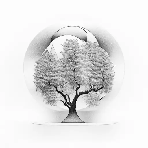 Hourglass With Willow Tree