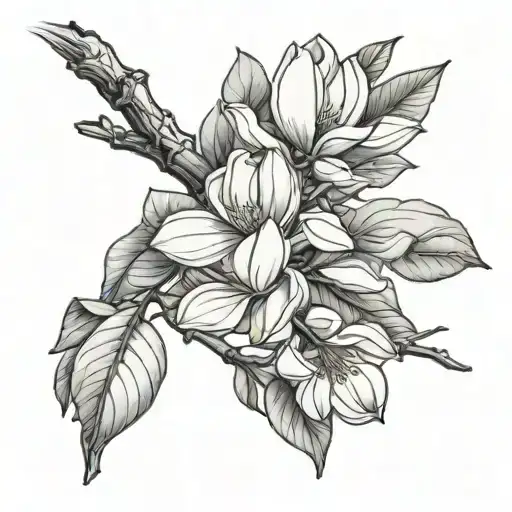 Magnolia Tree Branch Wrapped