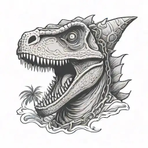 Dinosaur With Balaclava