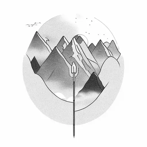 Mountain With Sky Arm