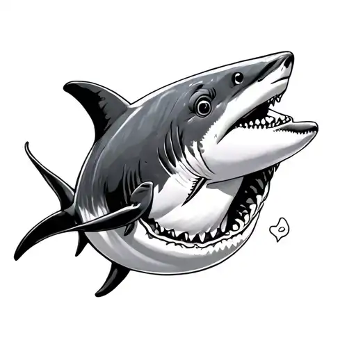 Cute Shark And A Dolphin