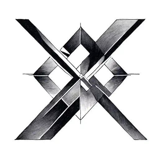 Geometric Tattoo Symbolizing Resilience Strength Harmony And Balance