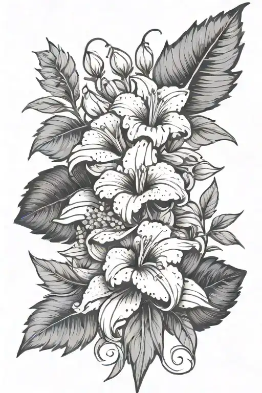 Snap Dragon Flower With A Sunset And House Plant Leaves