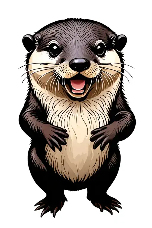 Otters Representing A Dad