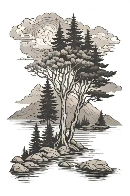 Trees River Mountain