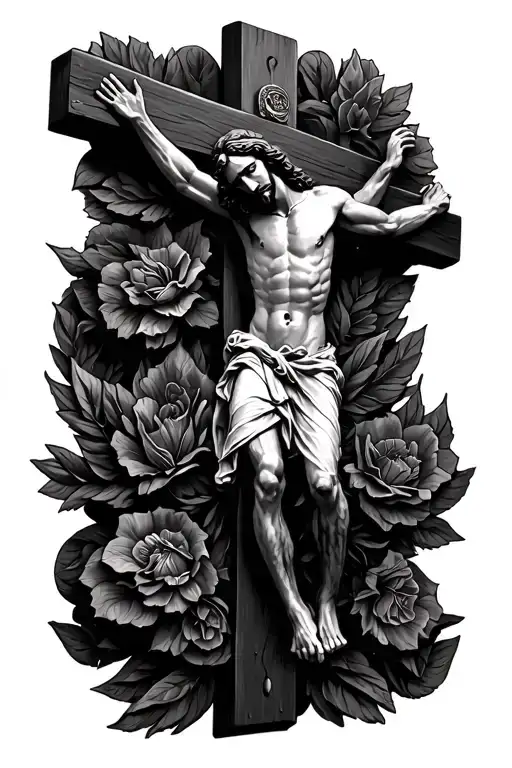 Jesus On Cross Piece Incorporating Elements