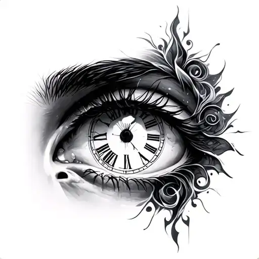 Eye And Clock Face
