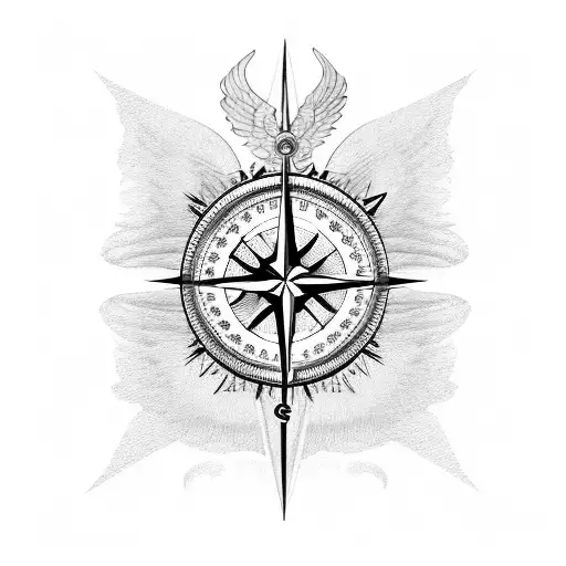 Compass With Wings