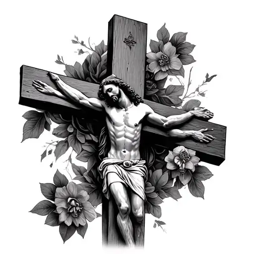 Jesus On Cross Forearm Piece