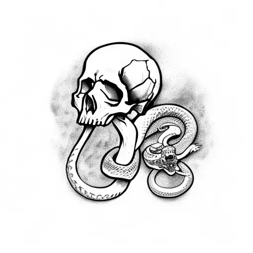 Skull And Snake