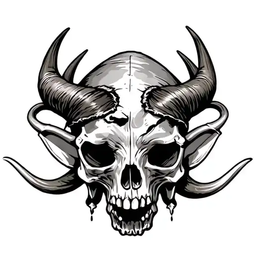 Texas Longhorns Horns Down Skull Hand