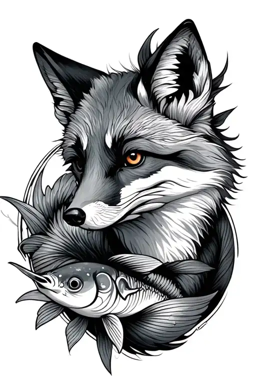 Fox And Fish