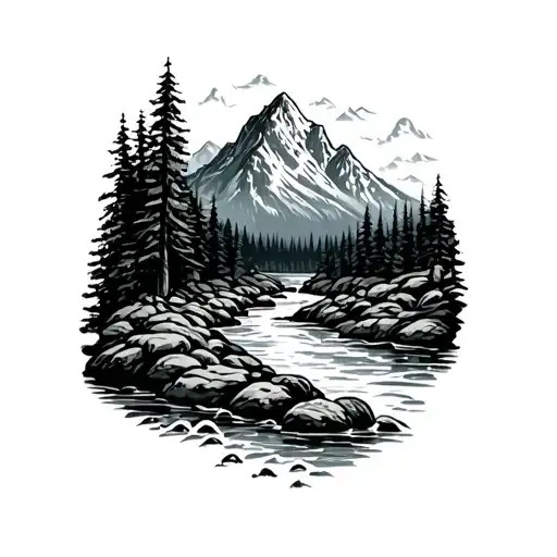 Enduro Forest Mountain River