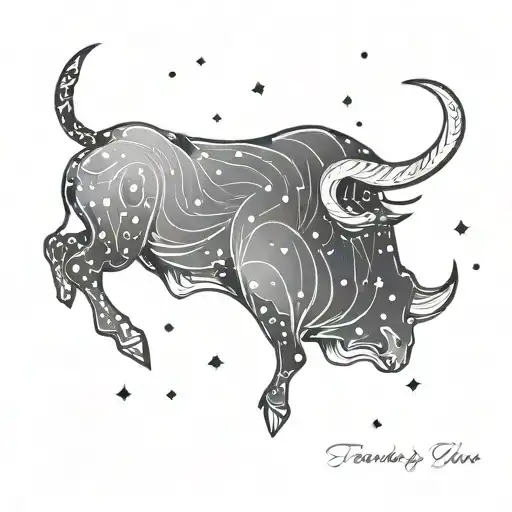 Minimalist Taurus Star Constellation