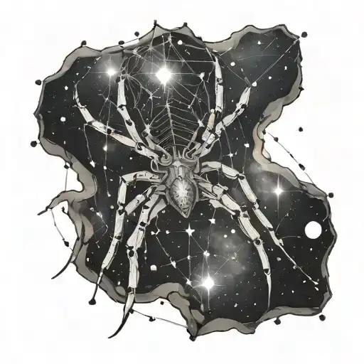 Spider With Constellations Near It