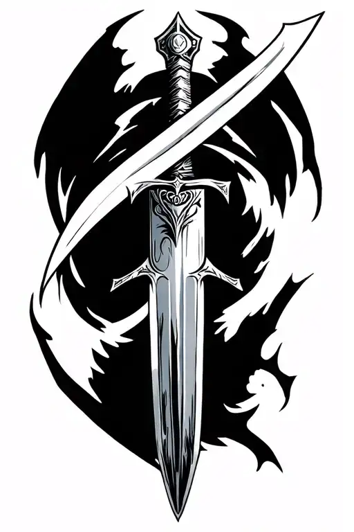 Dagger Flash Tattoo Sai Swords