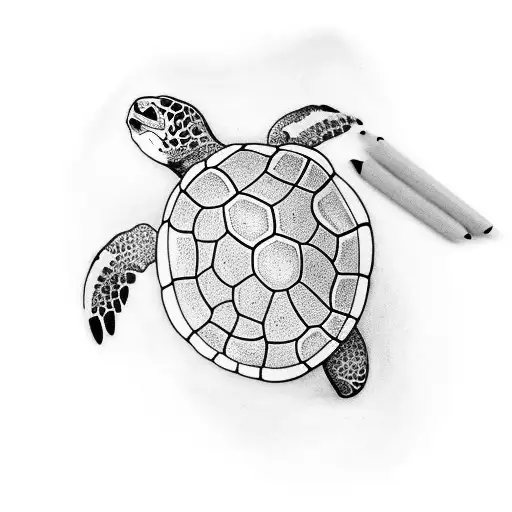 Turtle Back With A Leo Paw Design