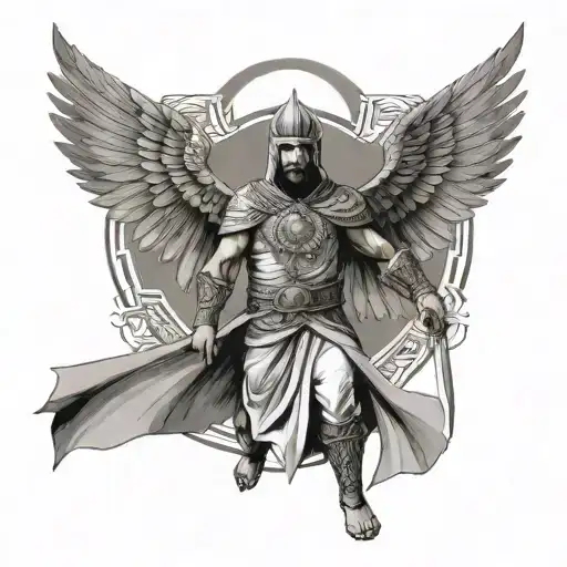 Arab Warrior With Wings Spread