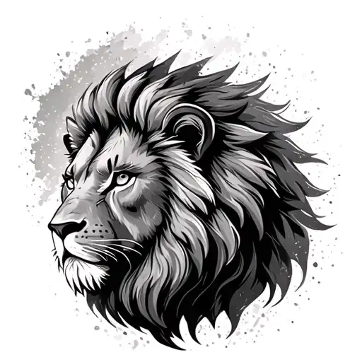 Lionhead With Textured Background