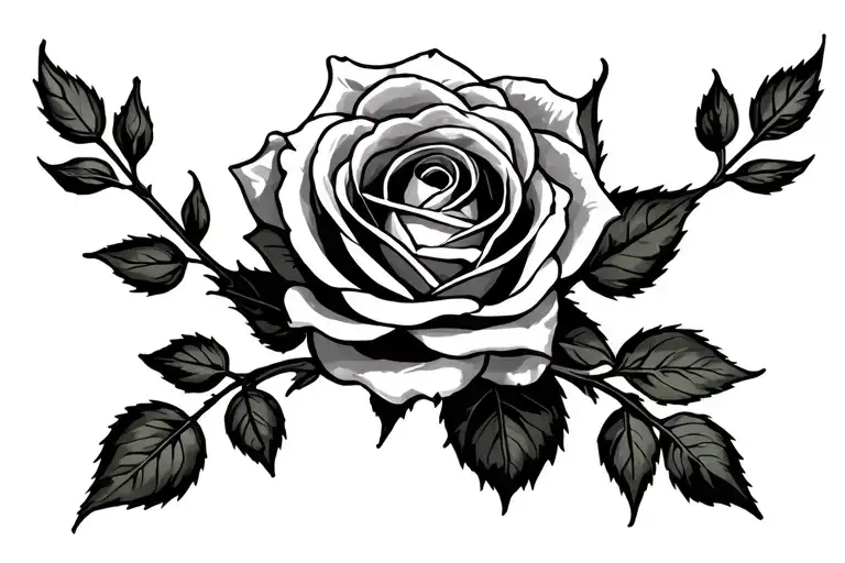 A Dead Rose And A Live Rose Crossed Over Eachother