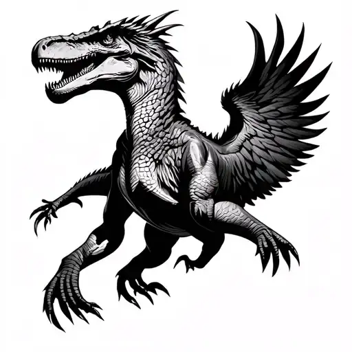 Tyrannosaurus Majestic Phoenix Rising