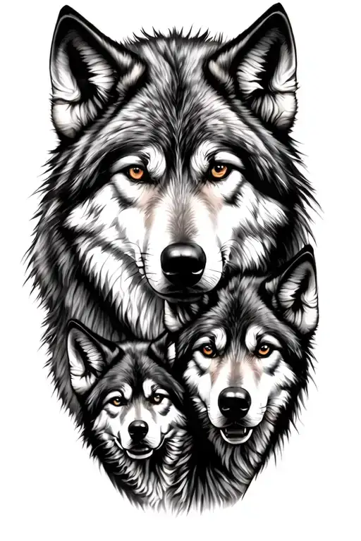 Realism Wolf Family Design