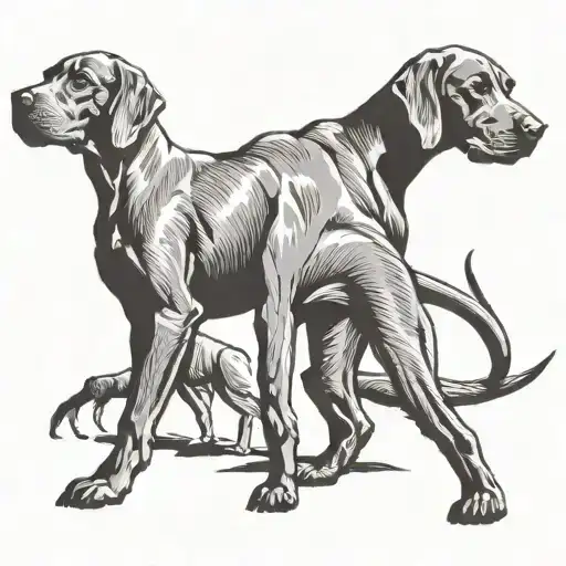 Vizsla Dog Silhouette