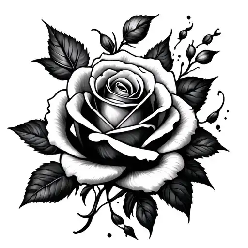 Black Smokey Rose Arm Sleeve