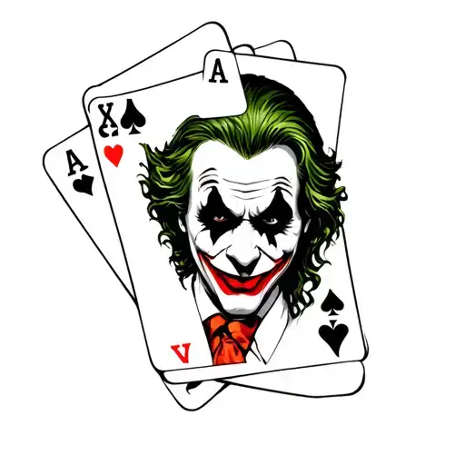 Joker Holding Aces