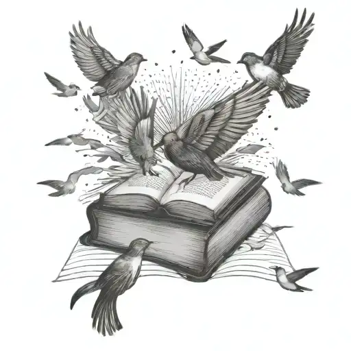 Birds Flying Out Of A Book