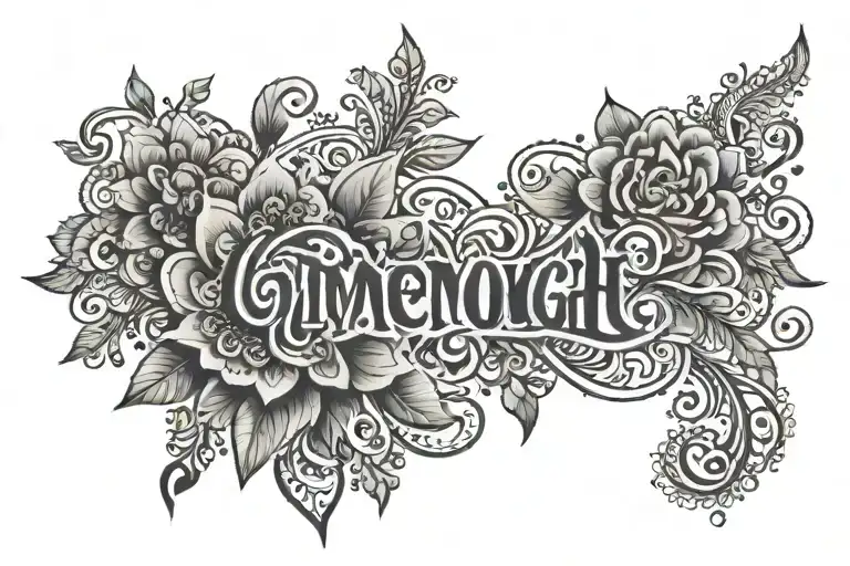 I Am Enough Henna Sternum Tatoo
