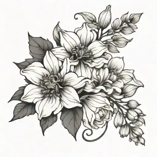 April And May Birth Flower Intertwined