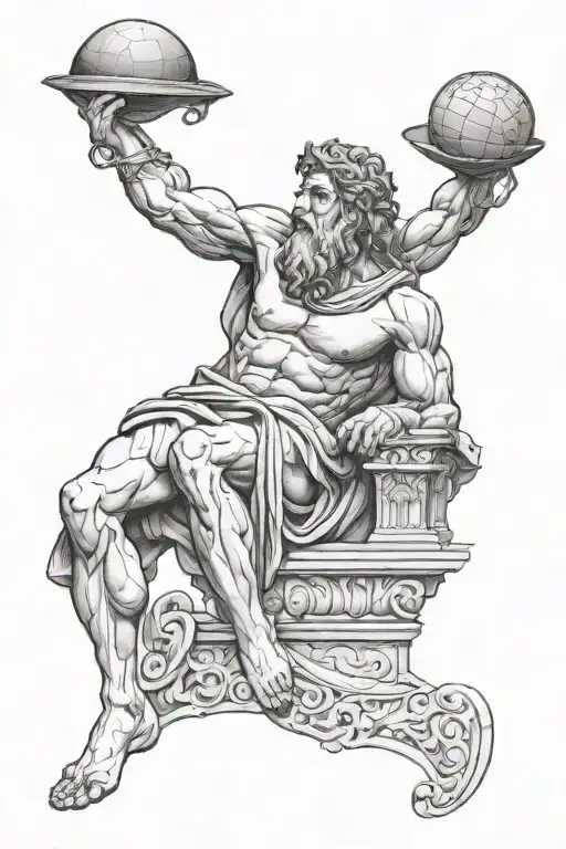 Greek God Atlas Holding