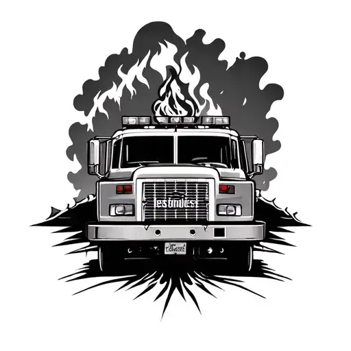 Fire Truck On A Match Pack