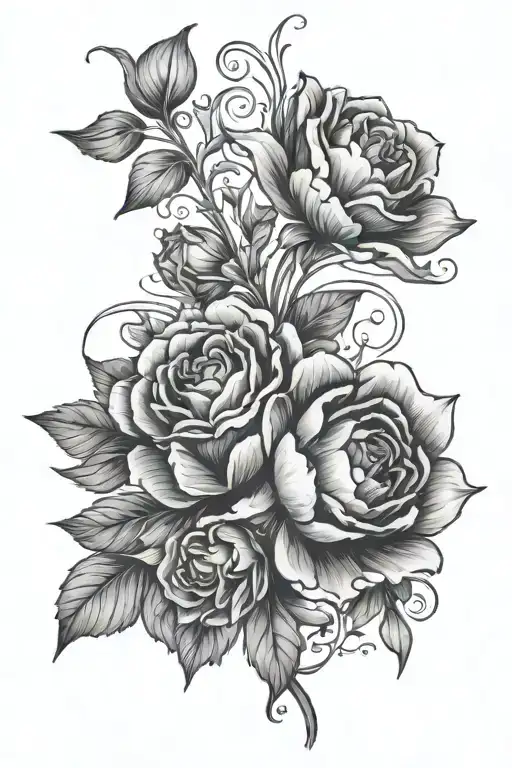 Floral Tattoo Piece