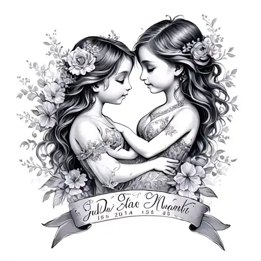 Daughter Son Birth Dates Incorporated Names Intertwined