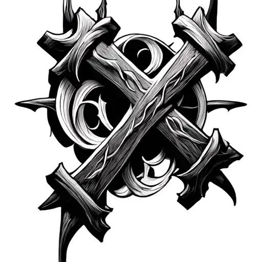 Gothic Upside Down Cross