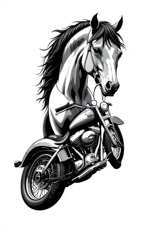 A Harley And A Horse