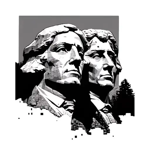 Mount Rushmore Wit My Kids Faces Merged Together