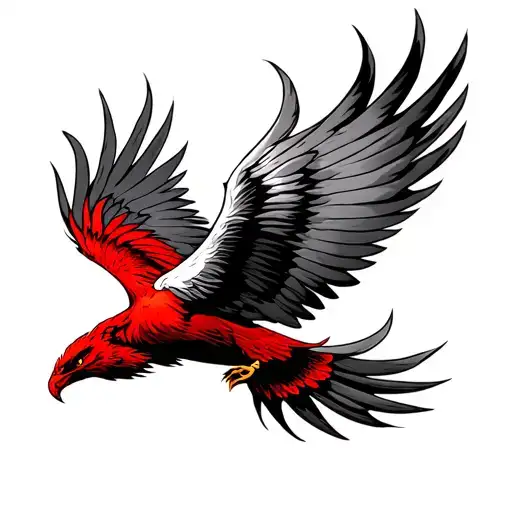 Phoenix Flying Red Details