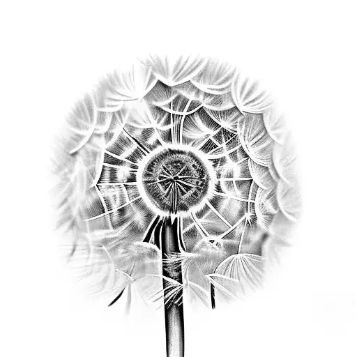 Dandelion With Stem Curving Around Spelling Out Sam