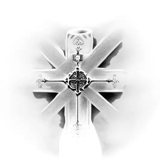 Christian Cross And Old Women