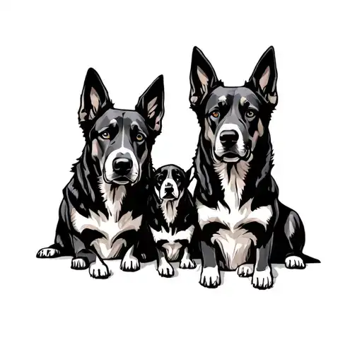 Shepard Dog Family