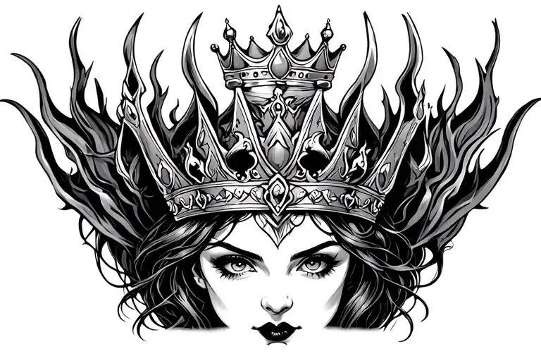 Evil Girl Dark Evil Queen Crown