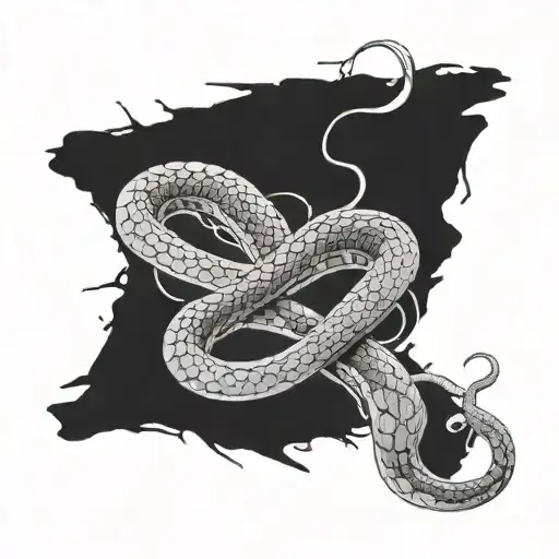 Sternum Tattoo Of Snake