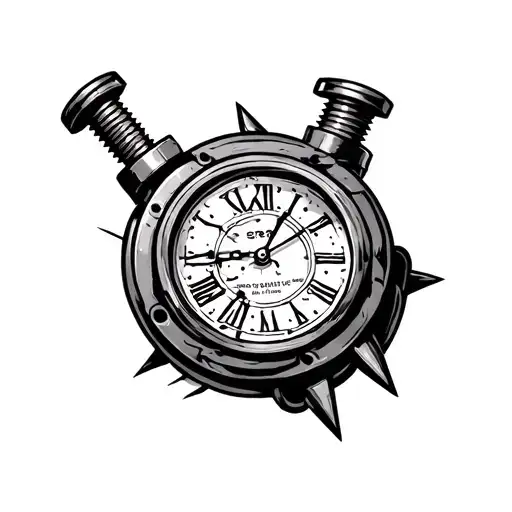 Clock And Auto Mechanic Cylinder Piston