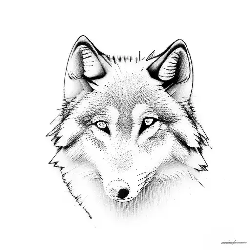 Arctic Wolf With Mountains In Background